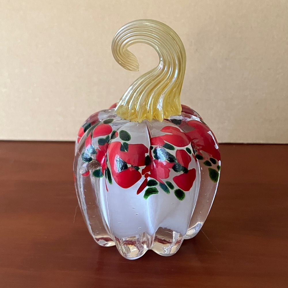 Handcrafted Glass Pumpkin Paperweight by Keith Cerone